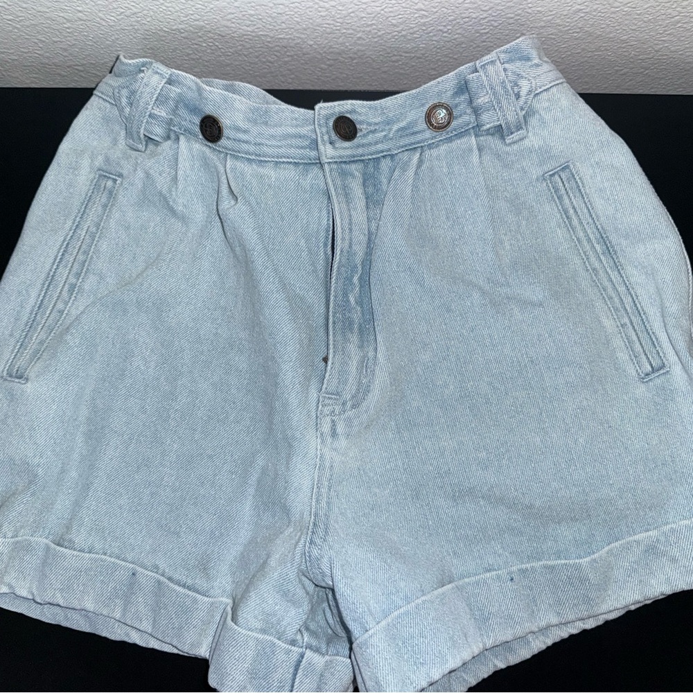 The Limited Blue Jean Shorts High-Waisted Relaxed Fit